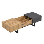 Multi-Functional Modern Sliding Coffee Table with Hidden Storage, High-Quality Wood Material - Image 15