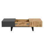 Multi-Functional Modern Sliding Coffee Table with Hidden Storage, High-Quality Wood Material - Image 18