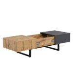 Multi-Functional Modern Sliding Coffee Table with Hidden Storage, High-Quality Wood Material - Image 22