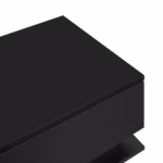Vysokolesklý čierny konferenčný stolík 100x50x32 cm - so sklenenou doskou a zásuvkami, odolný voči poškriabaniu, s 1 zásuvkou – Obrázok 10