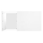 High-Gloss White Coffee Table 100x50x32 cm - with Glass Top and Drawers, Scratch-Resistant, with 1 Drawer - Image 17