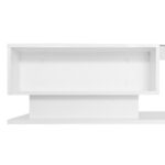 High-Gloss White Coffee Table 100x50x32 cm - with Glass Top and Drawers, Scratch-Resistant, with 1 Drawer - Image 41