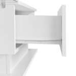 High-Gloss White Coffee Table 100x50x32 cm - with Glass Top and Drawers, Scratch-Resistant, with 1 Drawer - Image 42