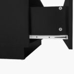 Black Coffee Table 100x50x35.5 cm - with Glass Panel, LED Lighting, App Control, 2 Drawers - Image 27