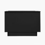 Black Coffee Table 100x50x35.5 cm - with Glass Panel, LED Lighting, App Control, 2 Drawers - Image 30