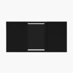 Black Coffee Table 100x50x35.5 cm - with Glass Panel, LED Lighting, App Control, 2 Drawers - Image 33