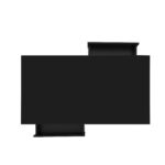 Black High-Gloss Coffee Table 95x50x42.5 cm - with 4 Glass Panels, 2 Drawers and 2 Open Compartments, U-Shaped - Image 53