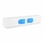 TV nízká skříňka, TV skříňka, TV deska, LED světlo, ovládání aplikací, skleněné dveře, obloukové dveře, kabelový vývod, li - Obrázek 31
