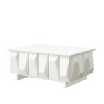 Living Room Set: TV Lowboard, Coffee Table, TV Cabinet, Particle Board Relief, 4 Doors, Open Shelf - Image 24