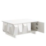 Living Room Set: TV Lowboard, Coffee Table, TV Cabinet, Particle Board Relief, 4 Doors, Open Shelf - Image 25