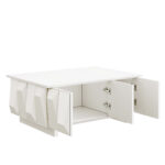 Living Room Set: TV Lowboard, Coffee Table, TV Cabinet, Particle Board Relief, 4 Doors, Open Shelf - Image 27