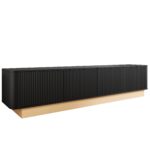 200 cm TV Stand | Fluted TV Cabinet in Luxurious Style, 4-Door with Large Storage, Living Room Media - Image 15