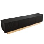 200 cm TV Stand | Fluted TV Cabinet in Luxurious Style, 4-Door with Large Storage, Living Room Media - Image 16