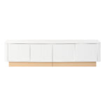 200 cm TV Console | Fluted TV Cabinet in Luxurious Style, 4-Door with Large Storage, Living Room Med - Image 13