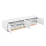 200 cm TV Console | Fluted TV Cabinet in Luxurious Style, 4-Door with Large Storage, Living Room Med - Image 16