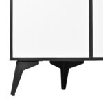 Tall cabinet, display cabinet, sideboard, credenza, dining room cabinet, living room cabinet, black- - Image 28