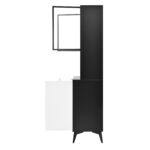 Tall cabinet, display cabinet, sideboard, credenza, dining room cabinet, living room cabinet, black- - Image 29