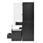 Multifunctional Makeup and Wardrobe Combination with Pull-out Stool, Full-length Mirror, Divided Mak - Image 27