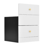 Multifunctional Makeup and Wardrobe Combination with Pull-out Stool, Full-length Mirror, Divided Mak - Image 33