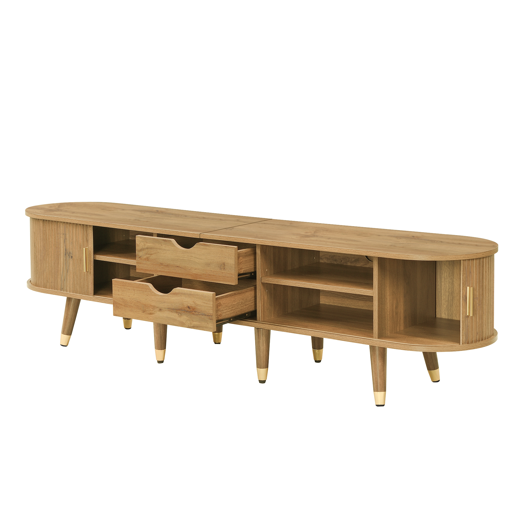 TV cabinet with sliding doors, TV furniture, TV stand, low TV cabinet, TV mount. Unique design.