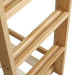 Bunk bed, wooden bed with stairs and guardrails, with bed canopy, slide, children's bed with fall pr - Image 24