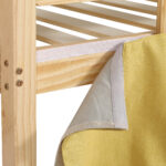 Bunk bed, wooden bed with stairs and guardrails, with bed canopy, slide, children's bed with fall pr - Image 26