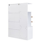 Wardrobe with storage space, multi-purpose cabinet in white/natural, wardrobe with drawers, clothes - Image 20