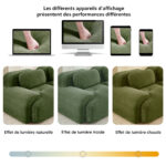 Modular corner sofa without assembly, frameless sofa, ergonomic and pet-friendly, made of corduroy f - Image 7