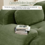 Modular corner sofa without assembly, frameless sofa, ergonomic and pet-friendly, made of corduroy f - Image 9