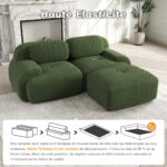 Modular corner sofa without assembly, frameless sofa, ergonomic and pet-friendly, made of corduroy f - Image 14