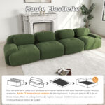Modular corner sofa without assembly, frameless sofa, ergonomic and pet-friendly, made of corduroy f - Image 19