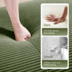 Modular corner sofa without assembly, frameless sofa, ergonomic and pet-friendly, made of corduroy f - Image 24
