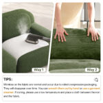 Modular corner sofa without assembly, frameless sofa, ergonomic and pet-friendly, made of corduroy f - Image 31