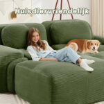 Modular corner sofa without assembly, frameless sofa, ergonomic and pet-friendly, made of corduroy f - Image 44