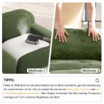 Modular corner sofa without assembly, frameless sofa, ergonomic and pet-friendly, made of corduroy f - Image 66