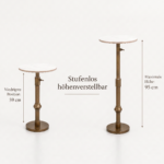 Höhenverstellbarer Beistelltisch aus Sinterstein, moderner ovaler Sofatisch mit 11 mm weißer Keramik - Image 3