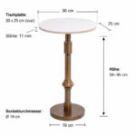 Höhenverstellbarer Beistelltisch aus Sinterstein, moderner ovaler Sofatisch mit 11 mm weißer Keramik - Image 4