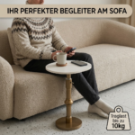 Höhenverstellbarer Beistelltisch aus Sinterstein, moderner ovaler Sofatisch mit 11 mm weißer Keramik - Image 9
