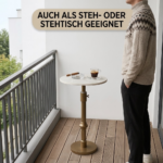 Höhenverstellbarer Beistelltisch aus Sinterstein, moderner ovaler Sofatisch mit 11 mm weißer Keramik - Image 10