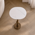 Höhenverstellbarer Beistelltisch aus Sinterstein, moderner ovaler Sofatisch mit 11 mm weißer Keramik - Image 17