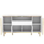 Sideboard, high-gloss white dresser with 1 drawer, chest of drawers, bedroom dresser, high-gloss whi - Image 26